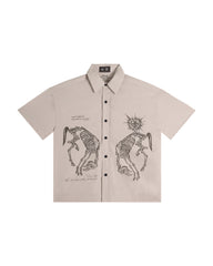 Vixen Boxy Shirt Beige