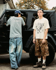 DM05 Old Map Boxy T-Shirt Cream
