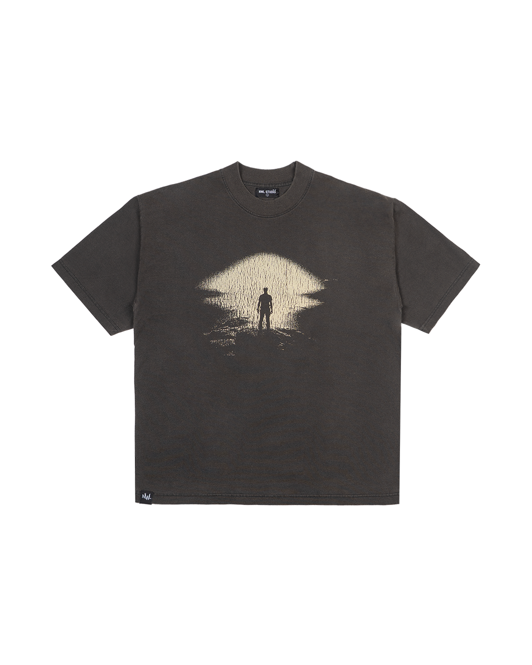 DM13 Skyline Boxy T-Shirt Dark Brown Fade