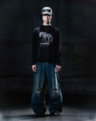 NWL24 nightmare 05 Boxy Long Slevee Black